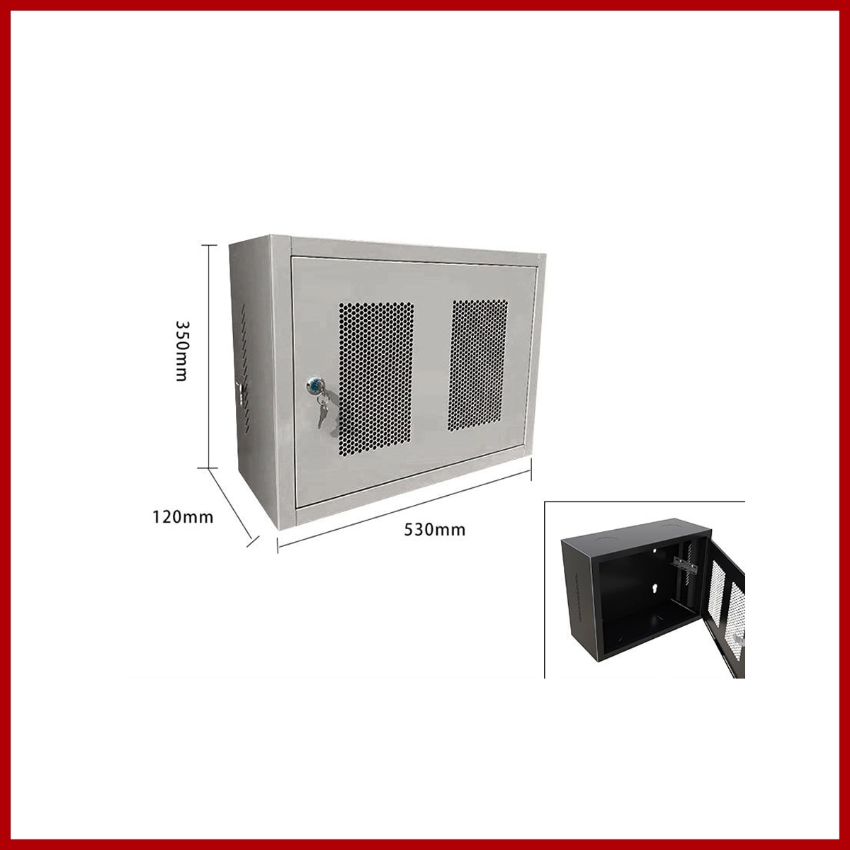 OEM Rack 2U 350x120x530mm Net Door
