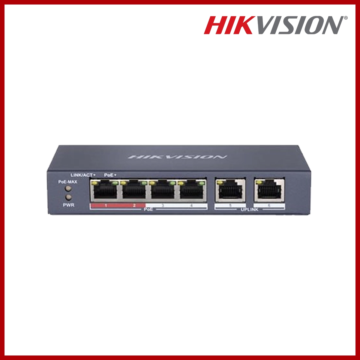 Hikvision 4 Port Unmanaged POE Switch DS-3E0106P-E/M