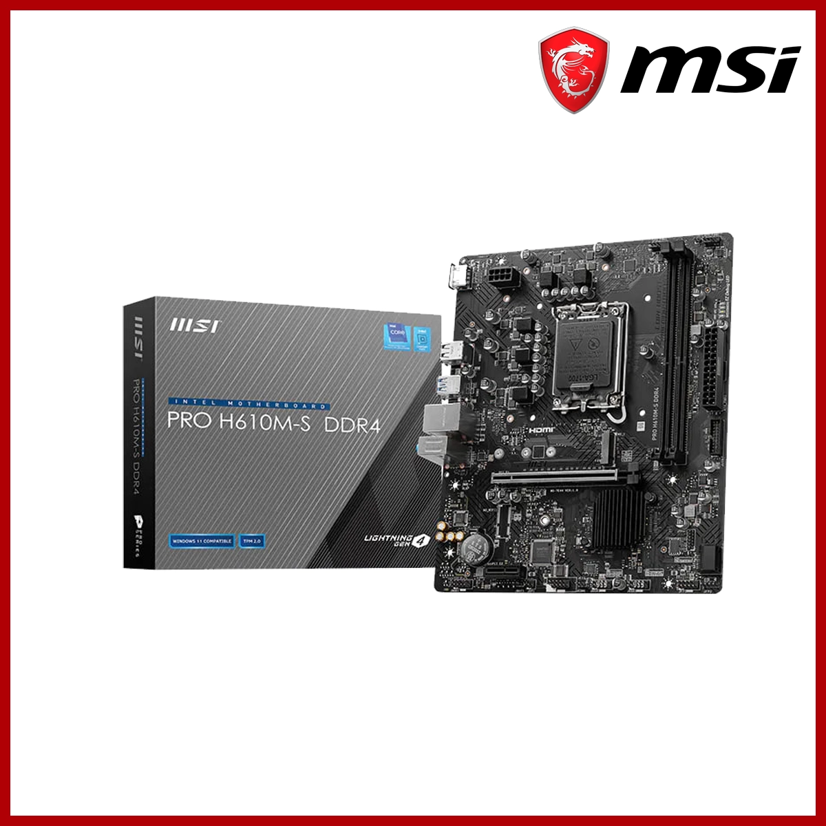 MSI Mainboard (MB) Pro H610M-S DDR4x2 M.2x1 LGA 1700