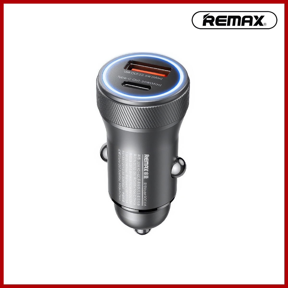 REMAX Seaya Series 30W PD+QC Fast Charging Car Charger RCC335 Tarnish