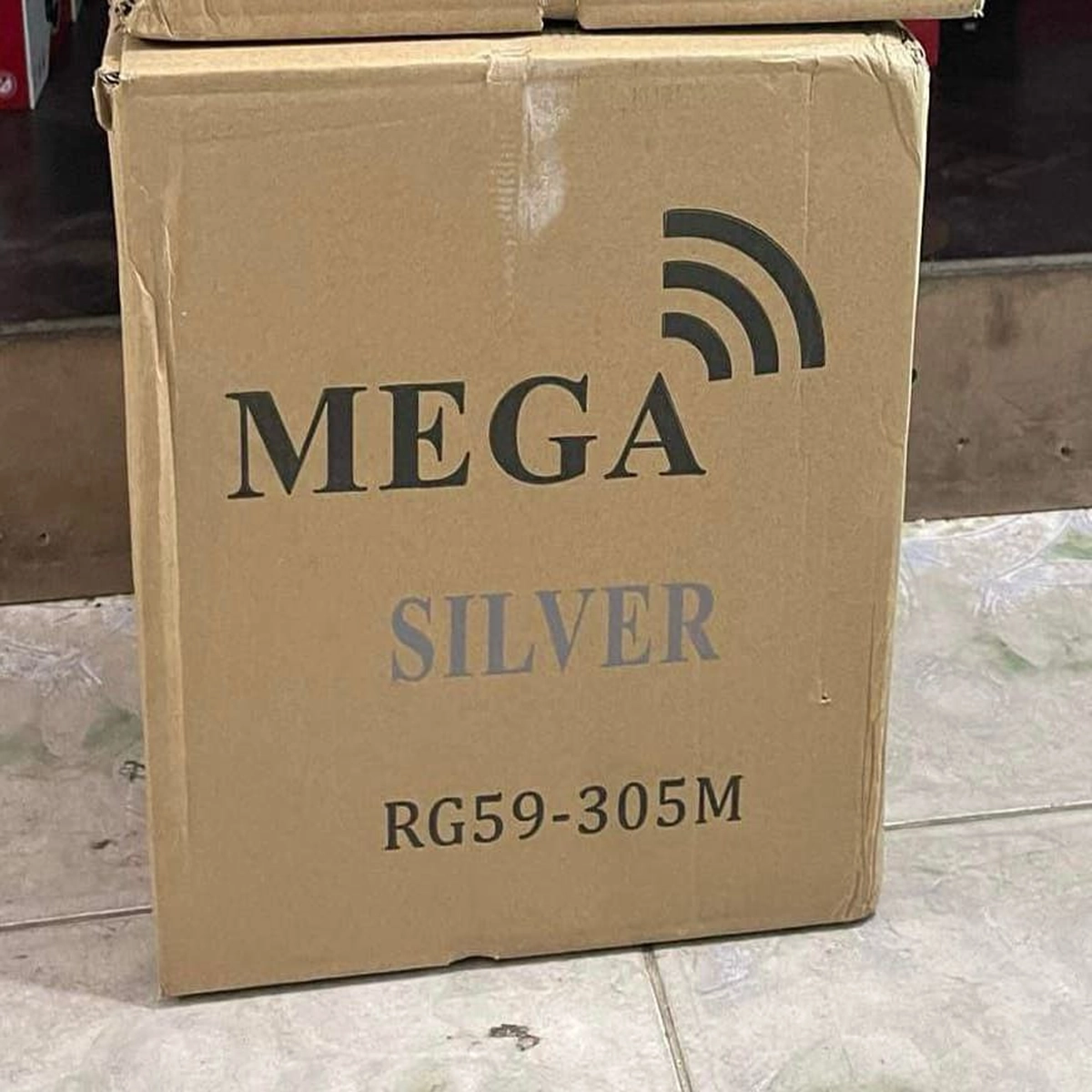 MEGA Silver RG59*0.65mm + 2C*0.5mm Coaxial Cable 1M
