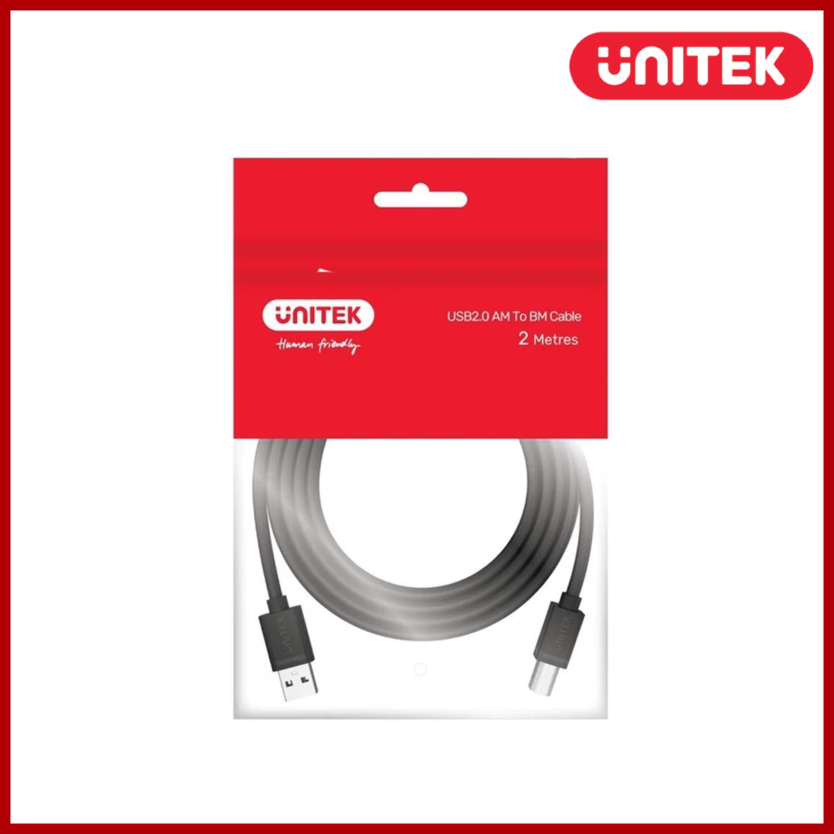 Unitek USB Printer Cable 2m Male to Male USB 2.0 A to B Cable USB Type B Printer Scanner Cable Compatible with Inkjet Printer, Laser Printer, Copier Machine, DAC, Piano