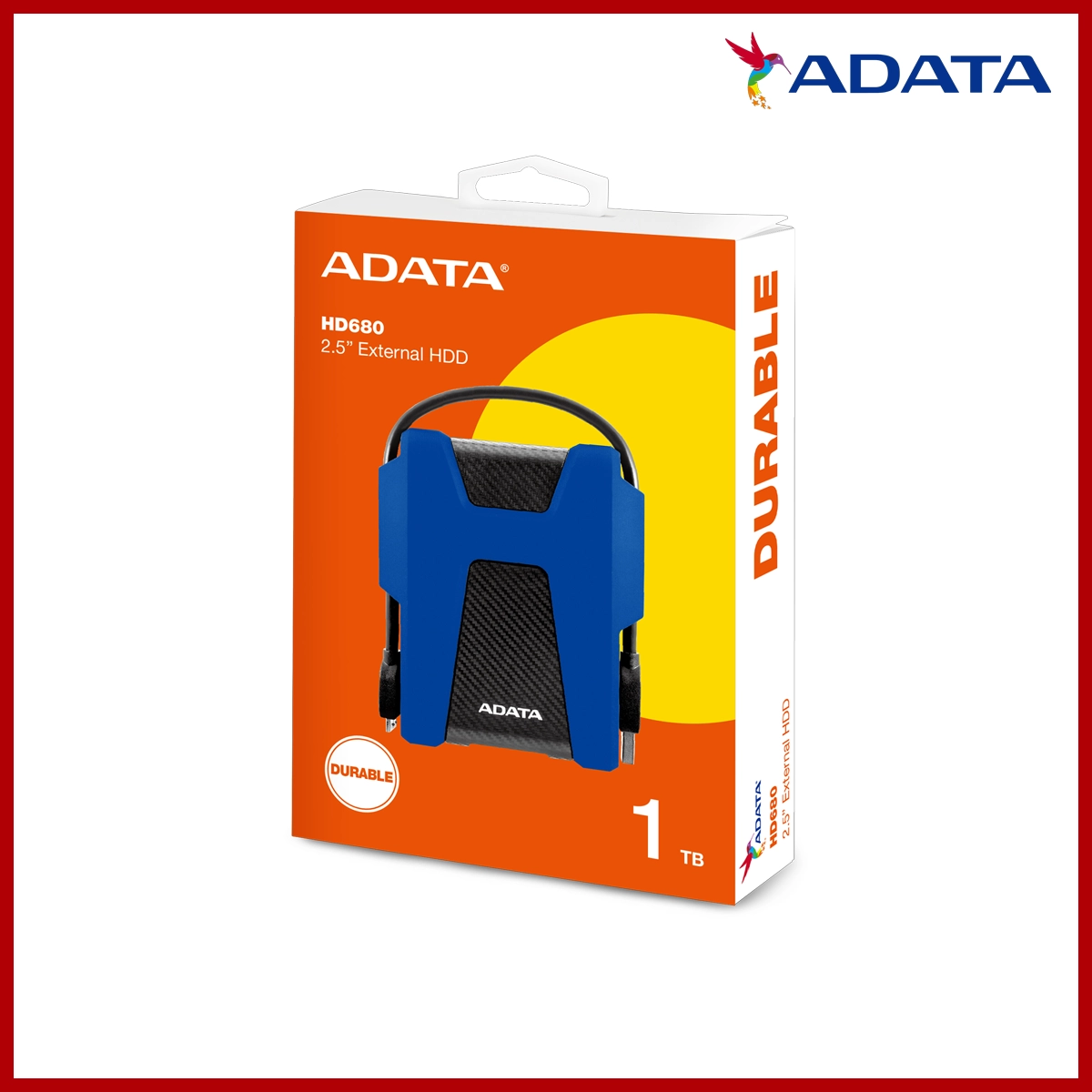 ADATA HD680 External Hard Drive USB 3.0 (Blue) (1TB)