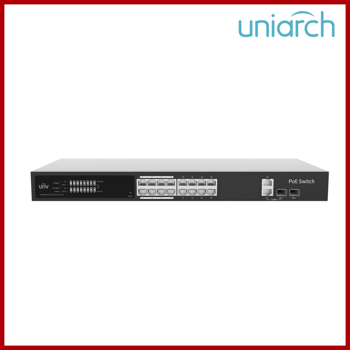 UNV 16 Port Gigabit Cloud Mannaged POE Switch NSW3000-17GT1GP1GC-POE-IN
