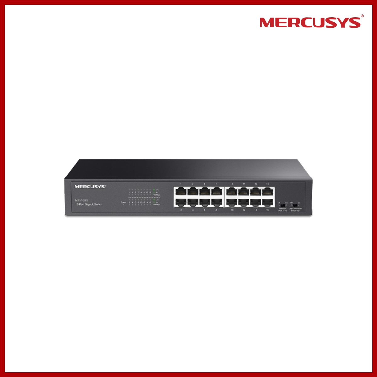 MERCUSYS 16-Port Gigabit Desktop/Rackmount Switch MS116GS