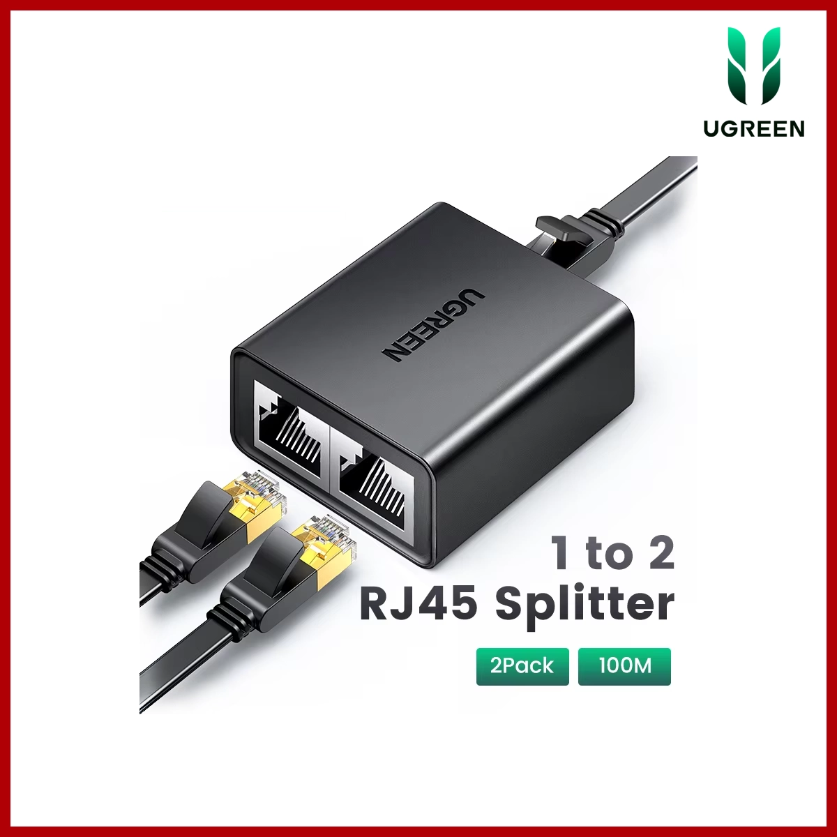 Ugreen RJ45 Splitter 1 to 2 Coupler
