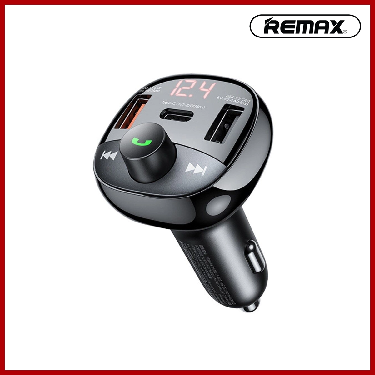 REMAX Lodi Series All-in-One 54.5W PD+QC Fast Car Charge RCC331 Black