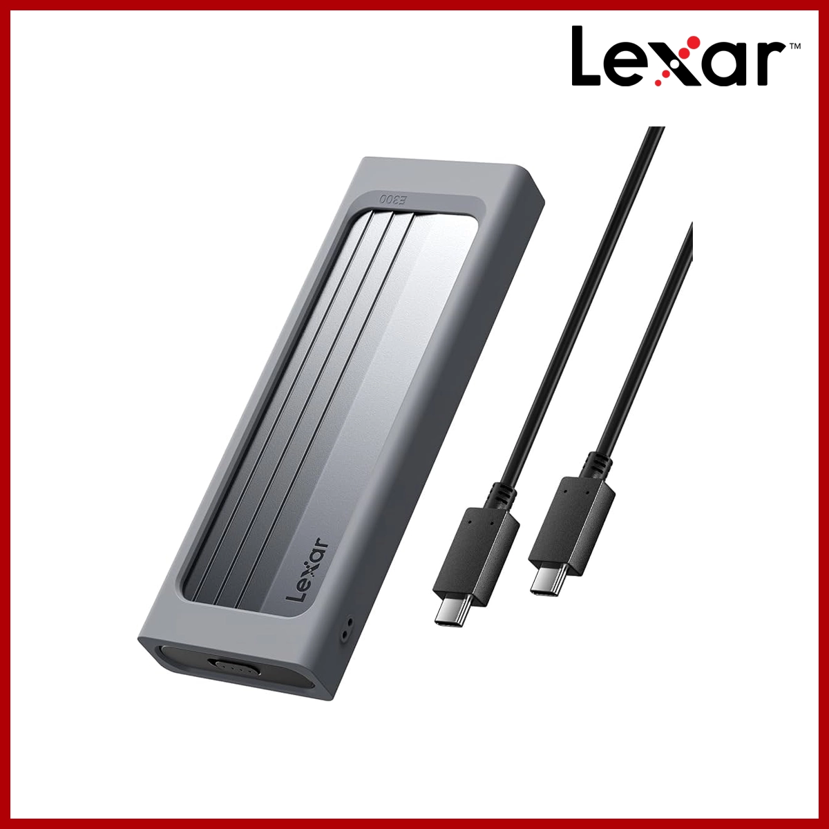 LEXAR E300 10Gbps M.2 NVMe PCIe SSD Enclosure Case USB3.2