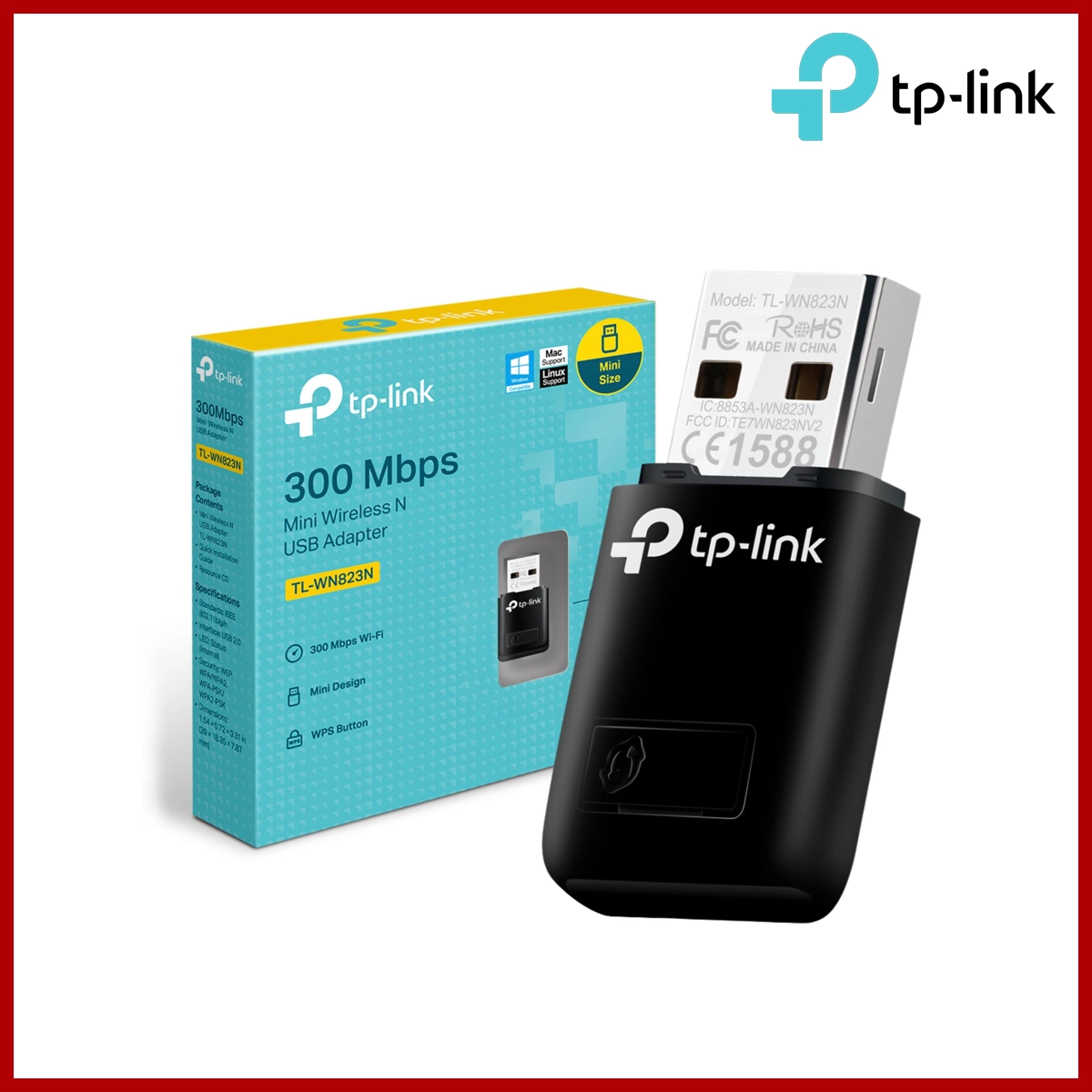 TP-LINK TL-WN823N 300Mbps Mini Wireless N USB Adapter