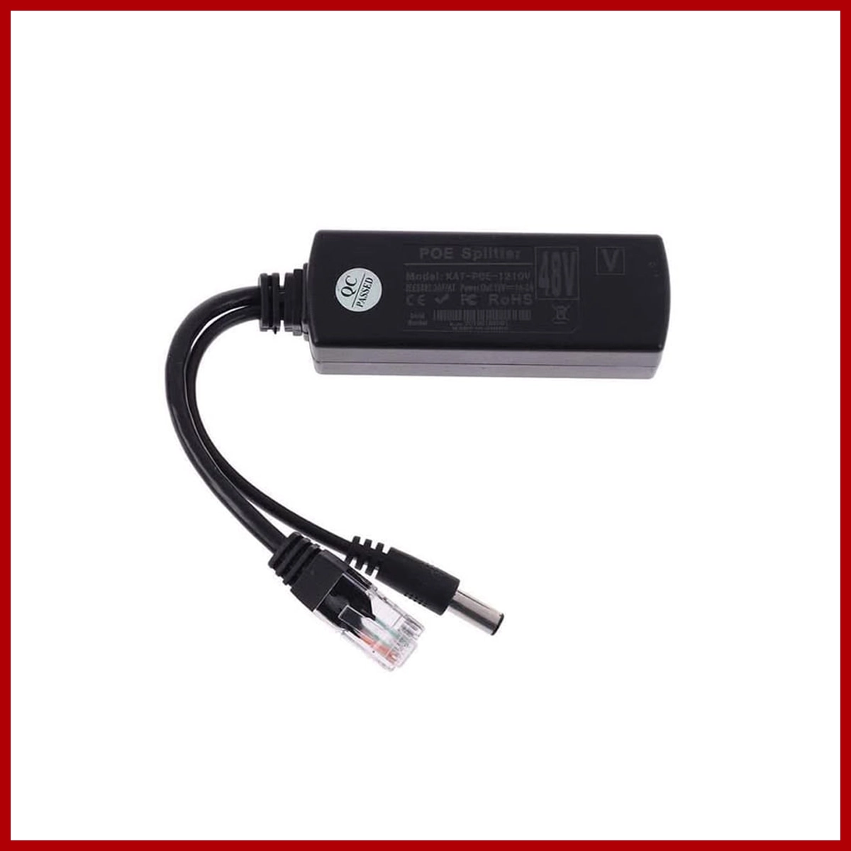 POA4812 PoE Splitter Adapter Gigabit 48V-12V 1A-2A 5.5*2.5mm