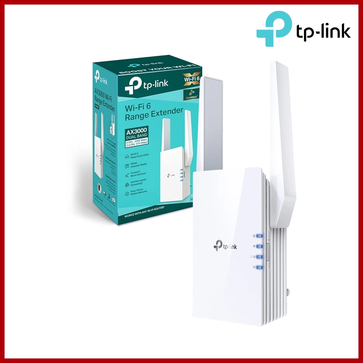 Tp-Link RE705X AX3000 Wi-Fi 6 Range Extender/Repeater