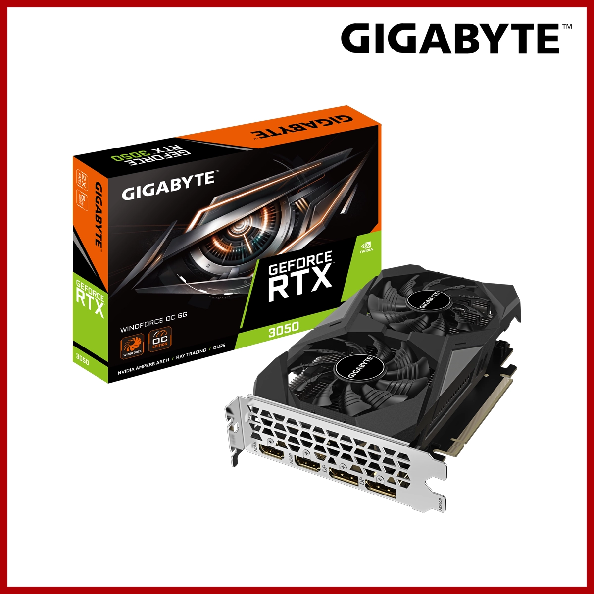 Gigabyte GeForce RTX 3050 Windforce OC 6G GD6