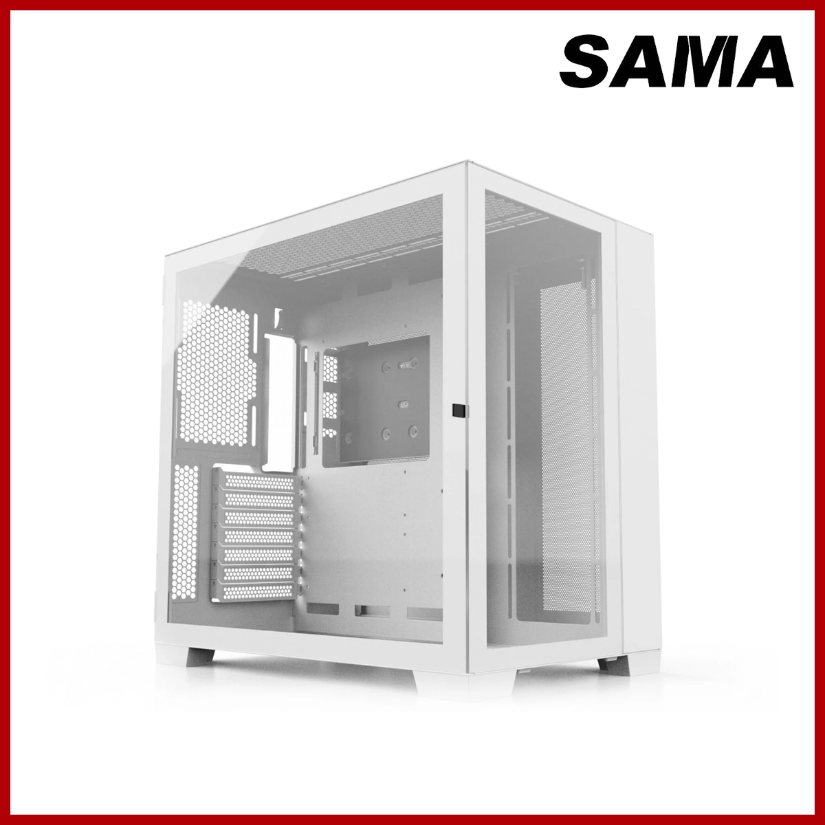 Sama Desktop Casing A711G ATX, M-ATX, Min-ITX L440*W285*H410mm White