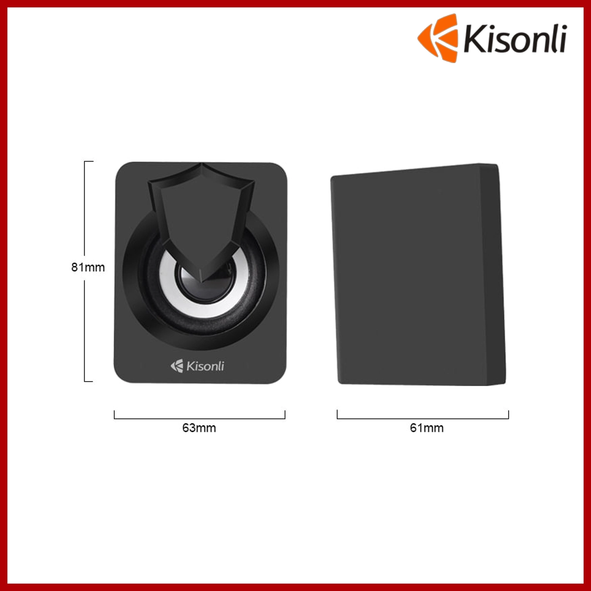 Kisonli Wired LED RGB Speaker L-1030 5W Black