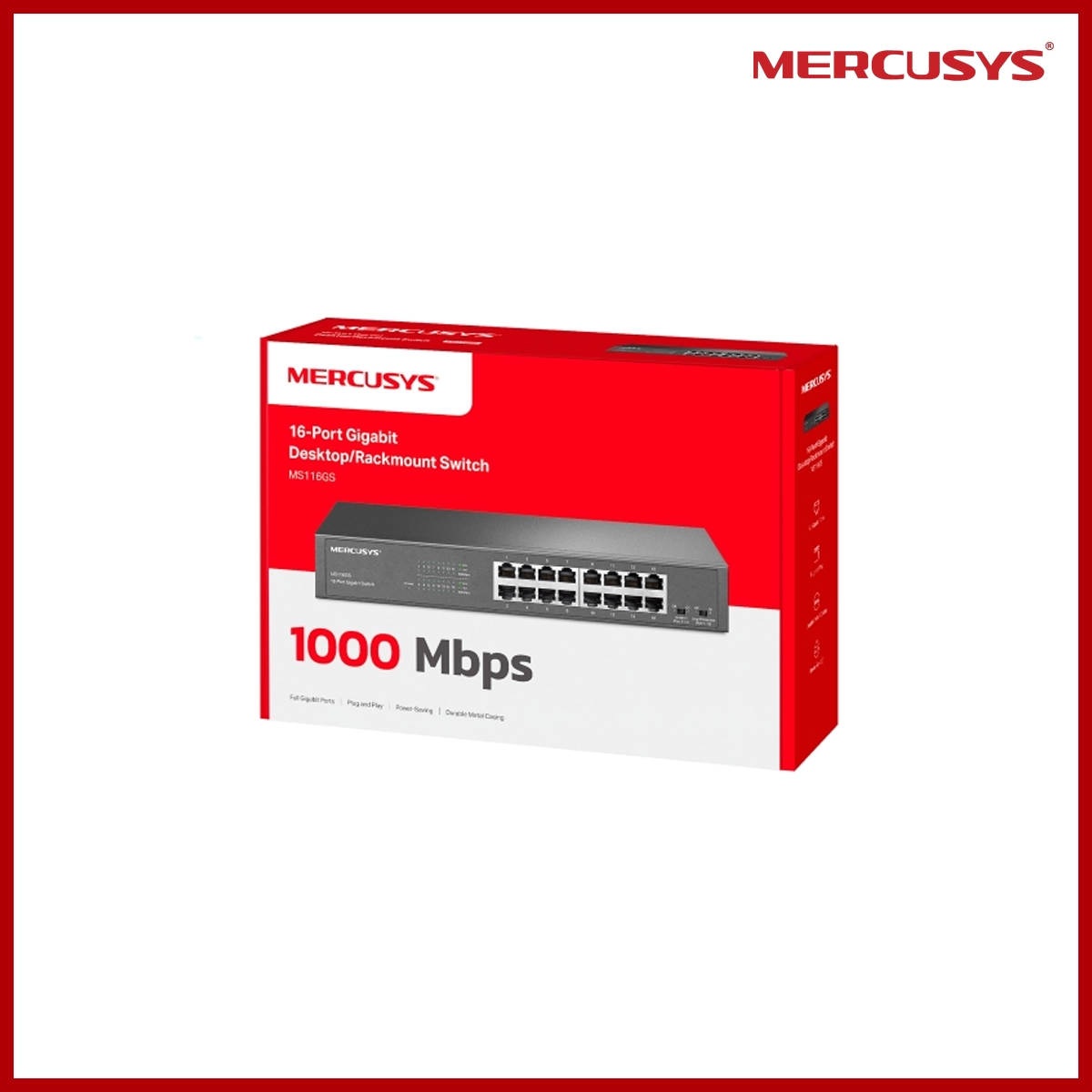 MERCUSYS 16-Port Gigabit Desktop/Rackmount Switch MS116GS