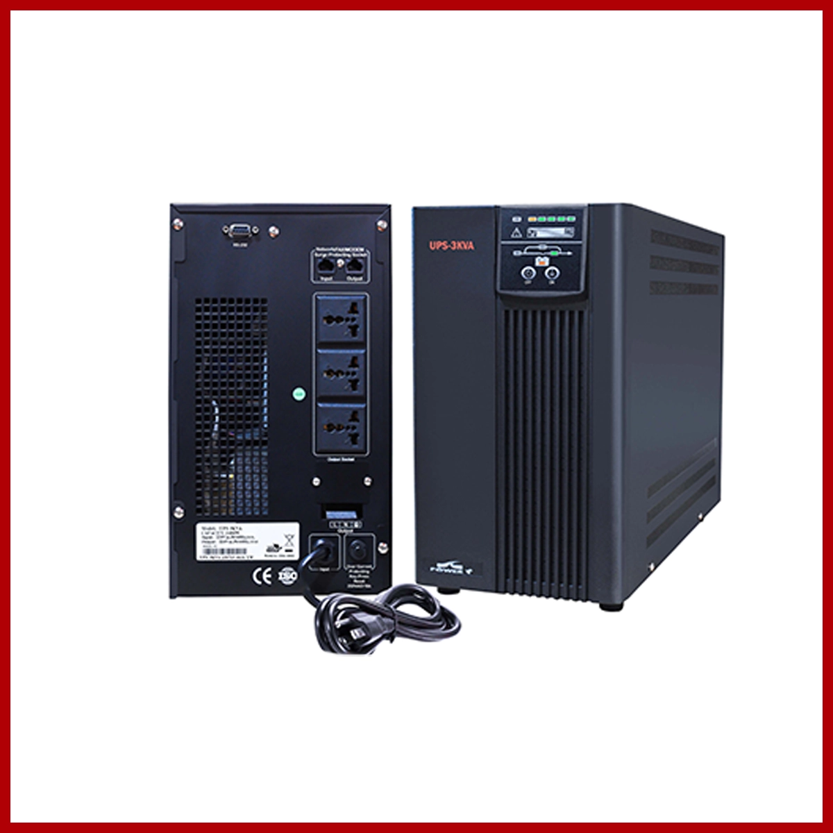 PowerT CRE3K Power Supply (Online UPS) 3KVA 6 Battery 2400W~6*12V7.2AH