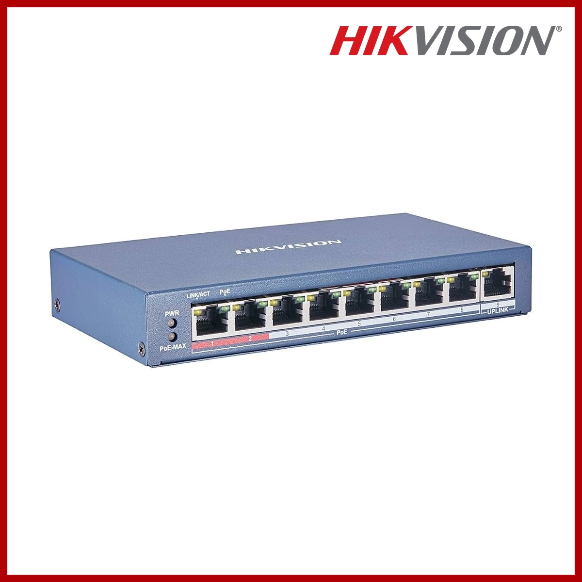Hikvision 8 Port Unmanaged POE Switch DS-3E0109P-E/M(B)