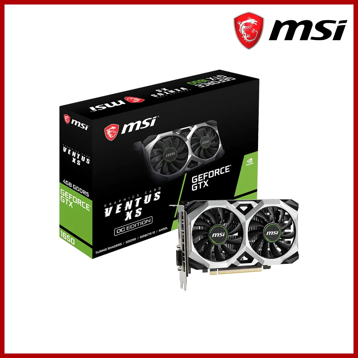 MSI GeForce GTX 1650 VENTUS XS 4G OC GDDR6
