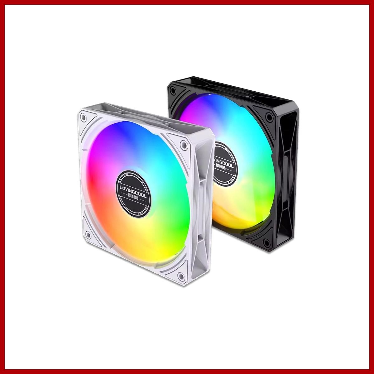 Case Fan Molex 4Pin PK-120 120x120x25mm Static Rainbow (Color) BLACK