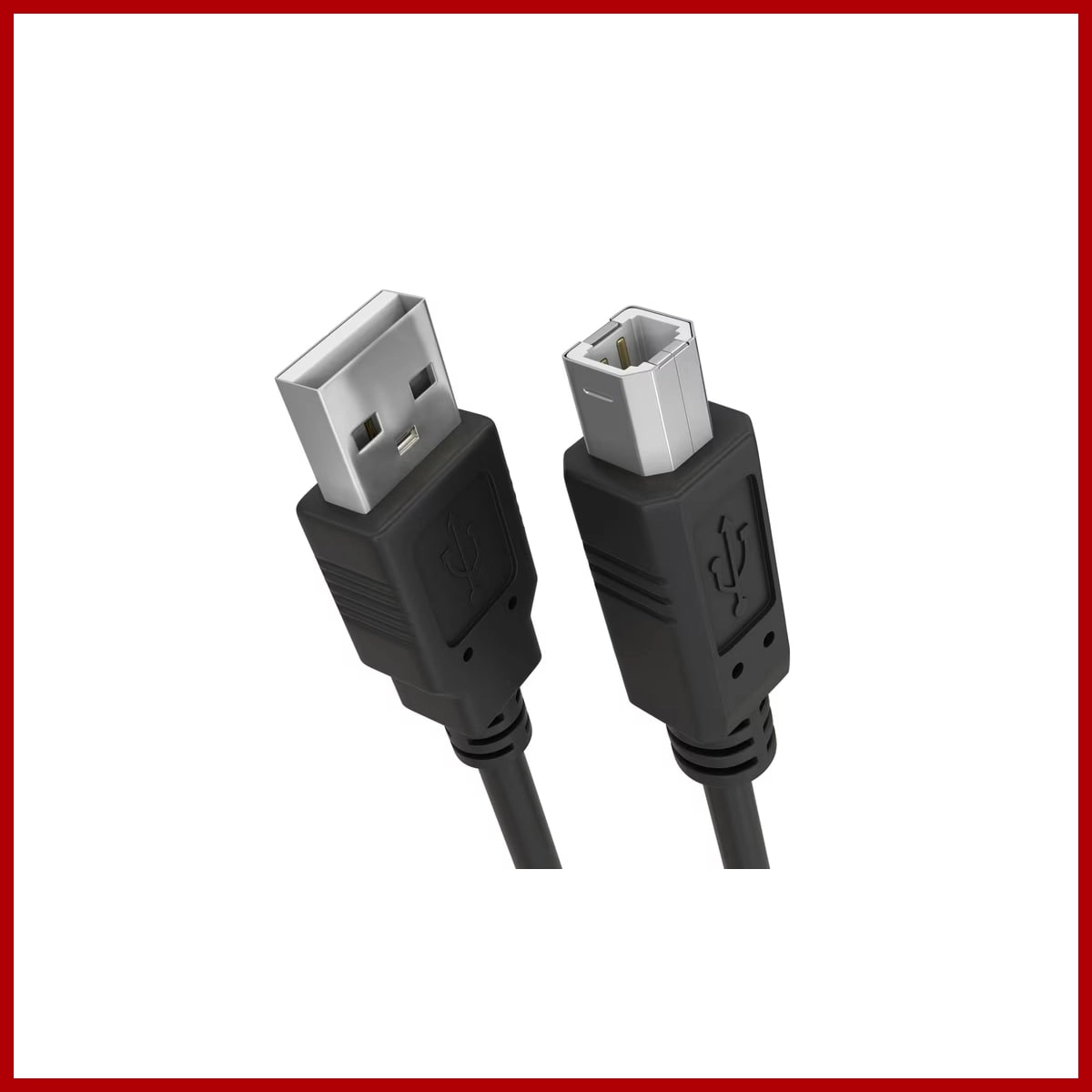USB Printer Cable 1.5m Male to Male USB 2.0 A to B Cable USB Type B Printer Scanner Cable Compatible with Inkjet Printer, Laser Printer, Copier Machine, DAC, Piano