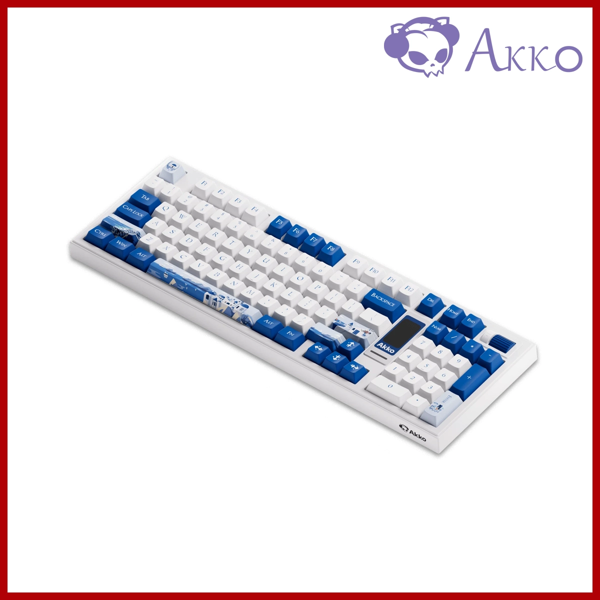 Akko Bluetooth 5.0 2.4Ghz and Wired Type-C Mechanical Keyboard 5098B PLUS - Santorini (with Screen)