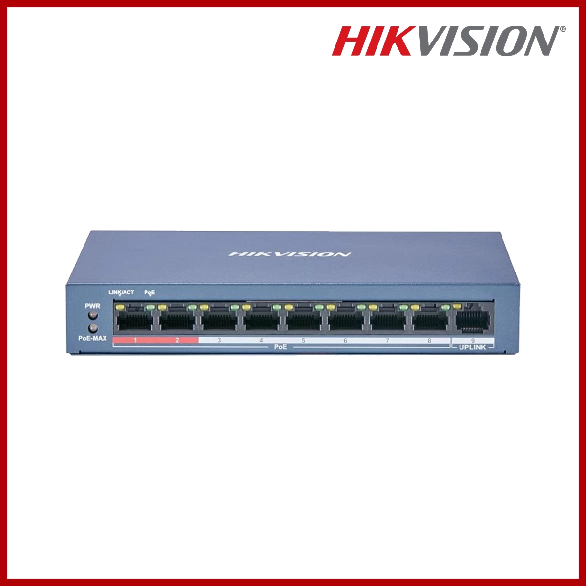 Hikvision 8 Port Unmanaged POE Switch DS-3E0109P-E/M(B)