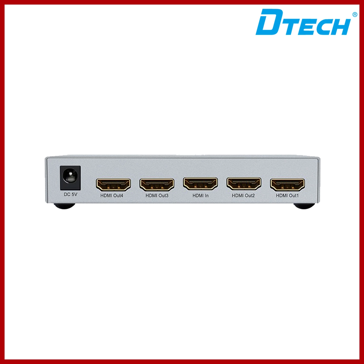 DTECH DT-7144A HDMI Splitter 1inx4out 4K*2K@30Hz 5V1A