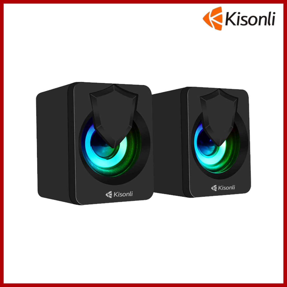 Kisonli Wired LED RGB Speaker L-1030 5W Black