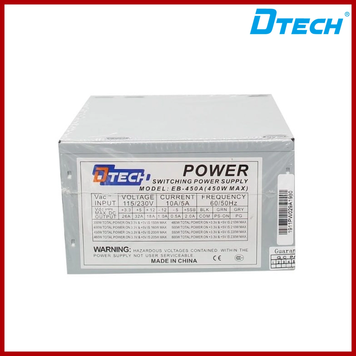 Dtech Power Supply (PSU) 450W PW029A