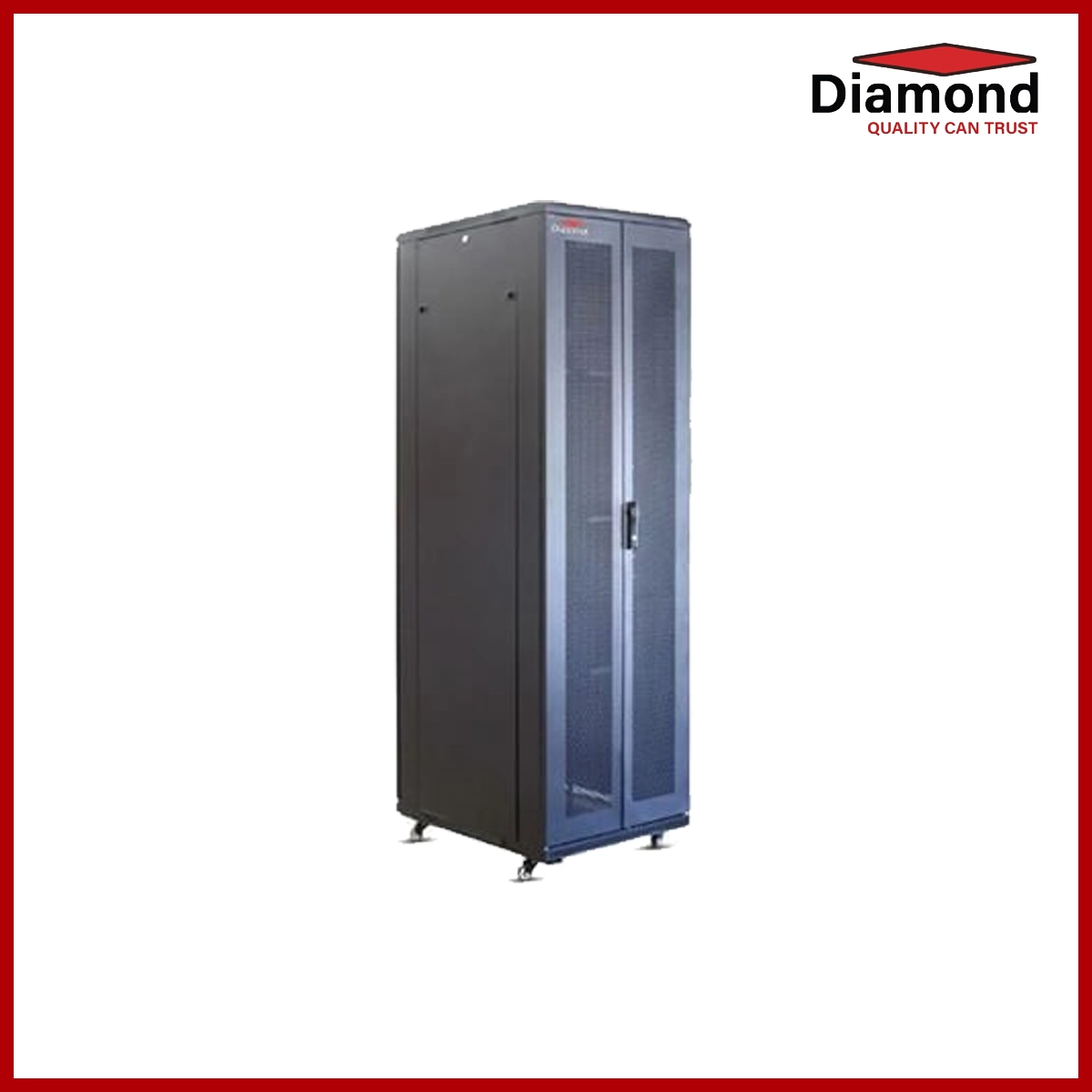 Diamond Rack 42U 600x600x2000 Net Door + 2 Fans + 3 Fin Trays + 1 PDU + 1 Bag Screw