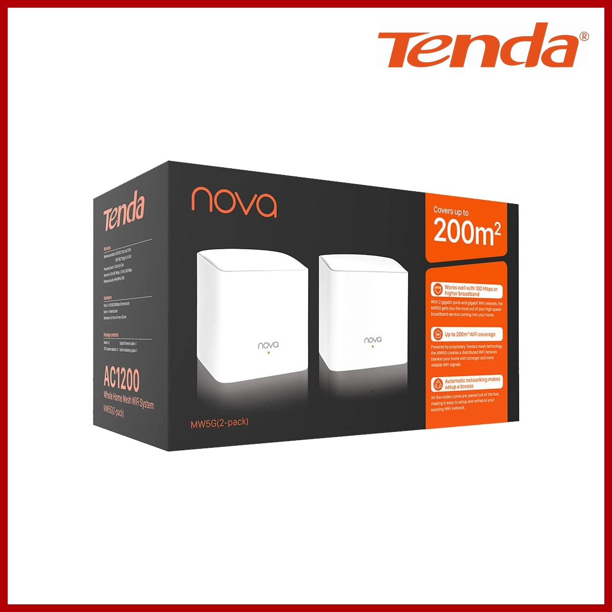 Tenda MW3 (2Pack) AC1200 Mesh WiFi