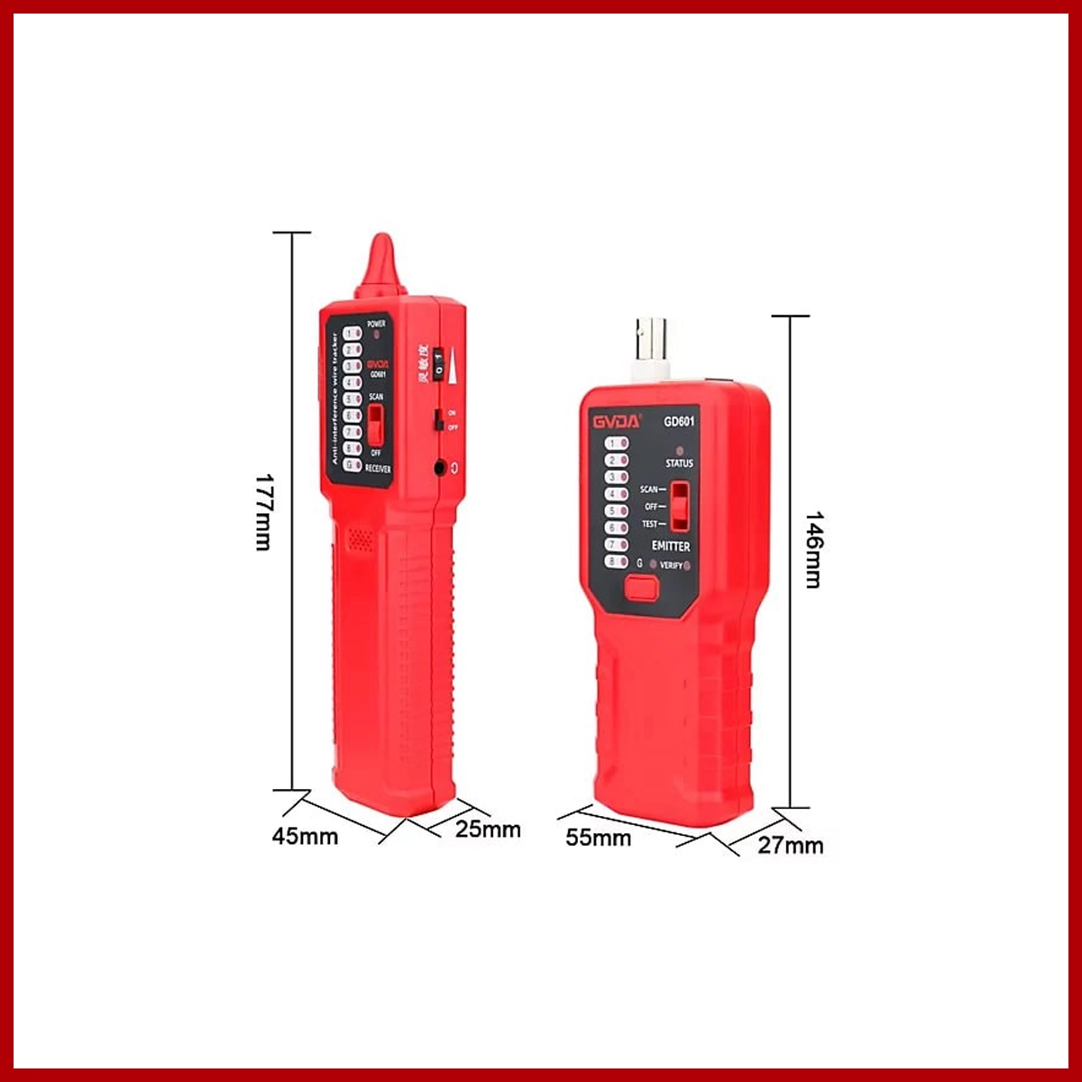 Tester Wire Tracker RJ45 RJ11 SY-828 Red