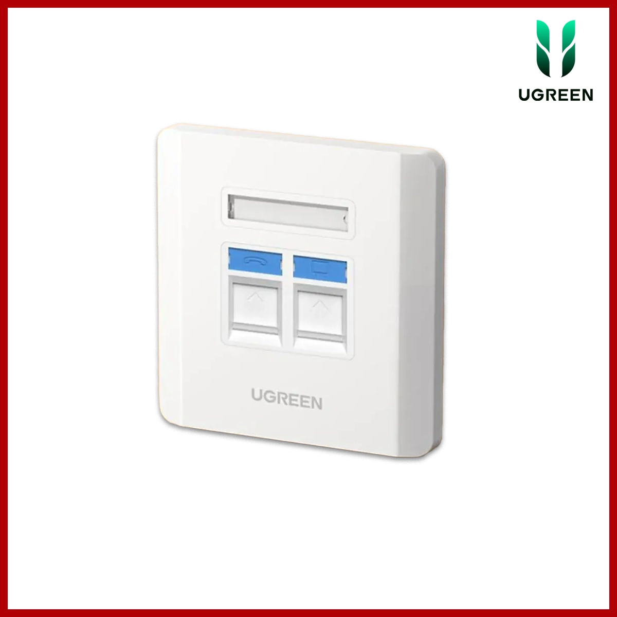 UGREEN Dual Port Network Faceplate/Wall Plate